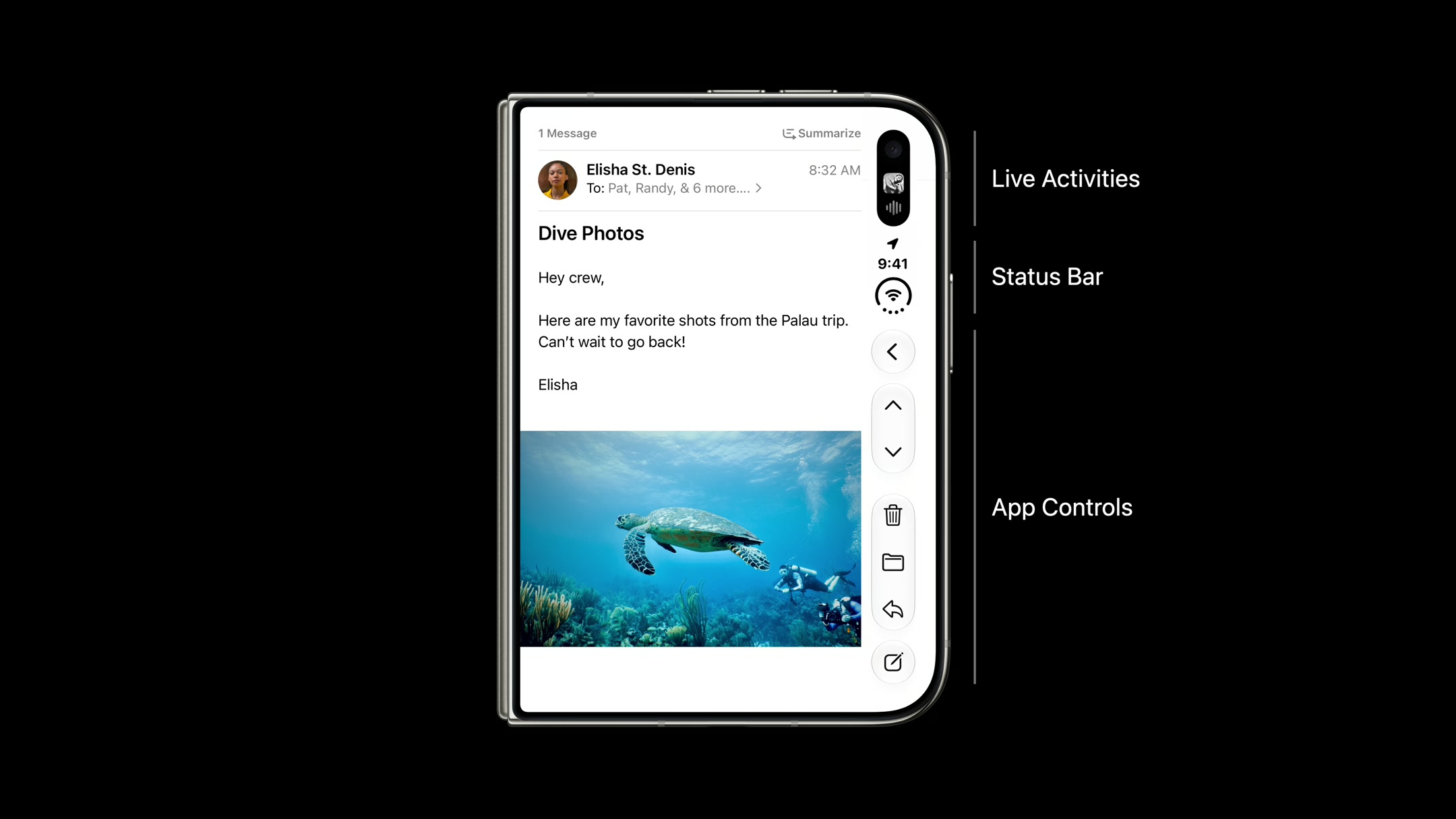 实时活动、状态栏与 App 控件共享侧边区域