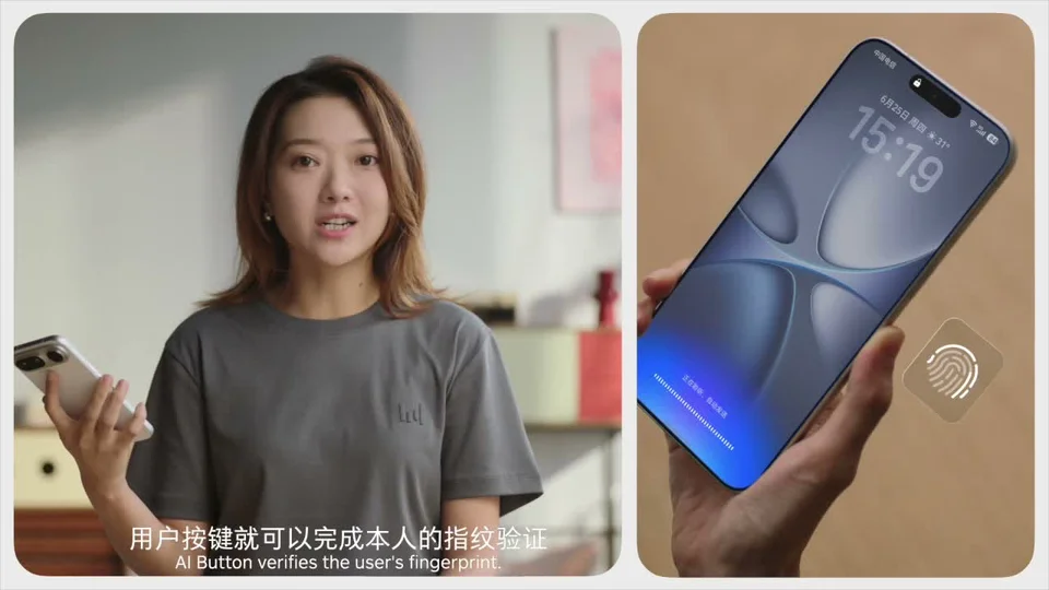 AI 键在唤醒助手的同时验证用户指纹