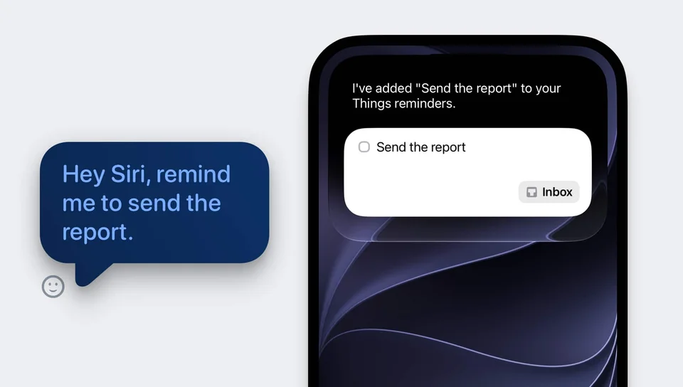 Siri 创建的「发送报告」任务